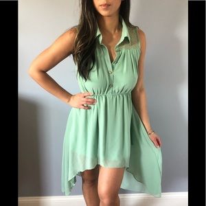 Pastel colored high/low dress